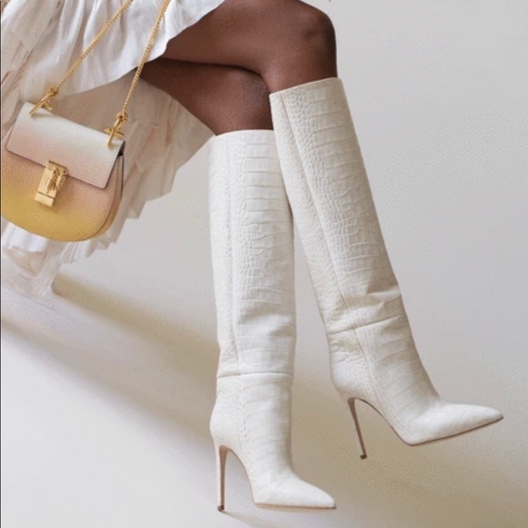 paris texas white croc boots